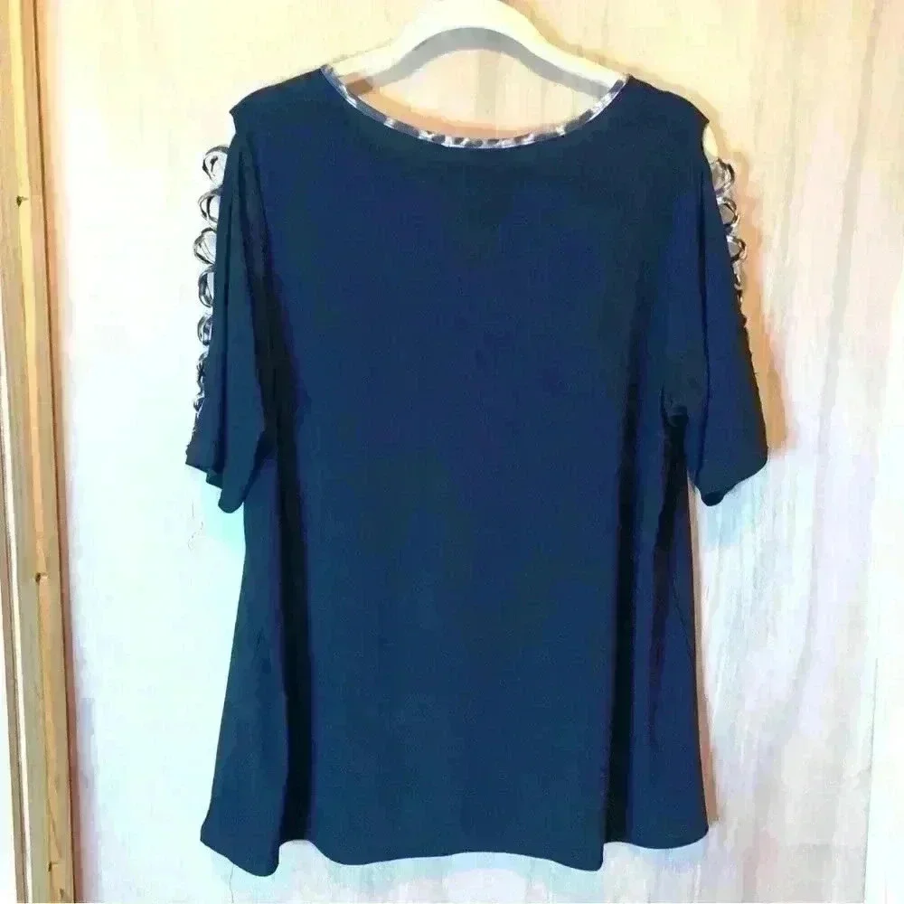 89th and Madison Blouse Short Sleeves 1X - Picture 12 of 15